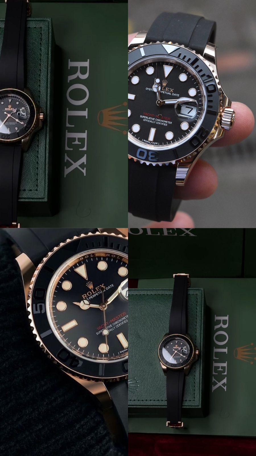 Rolex Yatch Master With Rolling Dial - Silicon Straps