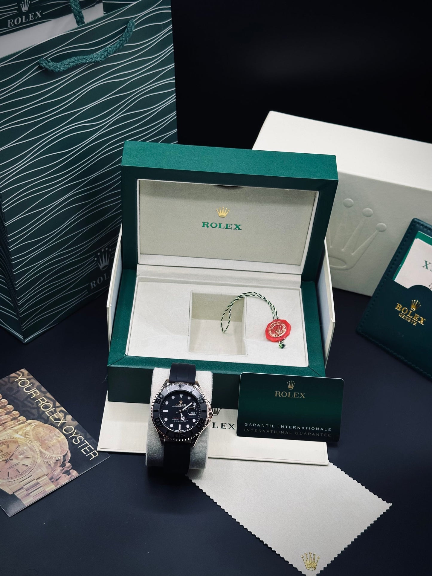 Rolex Yatch Master With Rolling Dial - Silicon Straps