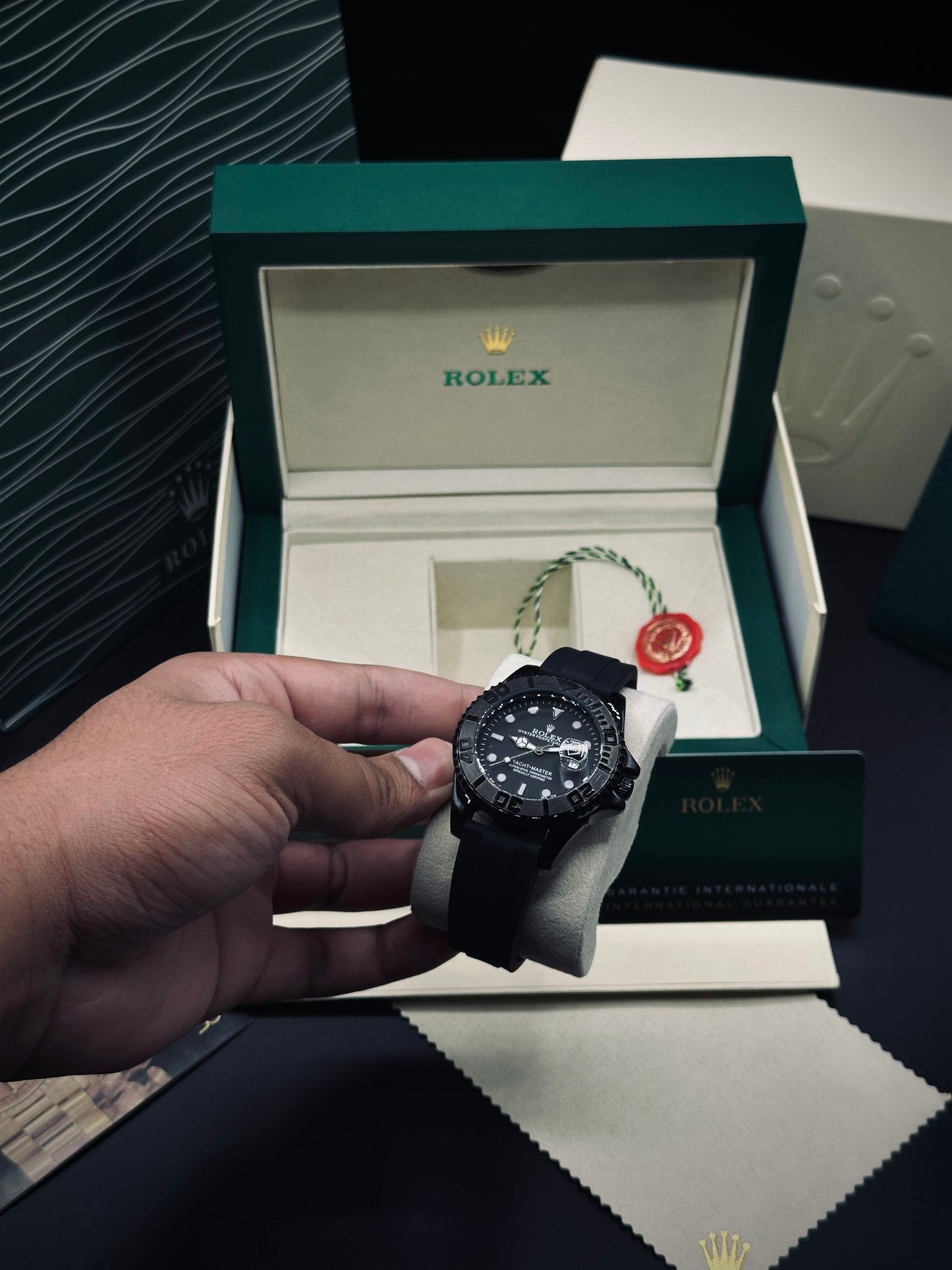 Rolex Yatch Master With Rolling Dial - Silicon Straps