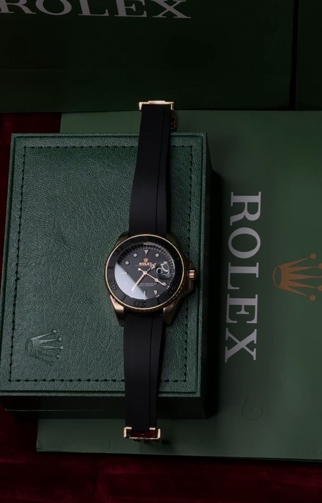 Rolex Yatch Master With Rolling Dial - Silicon Straps