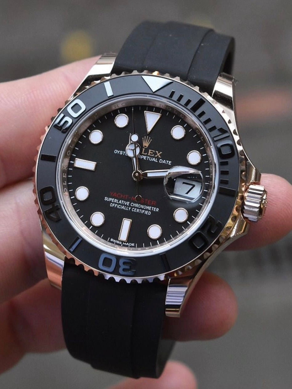 Rolex Yatch Master With Rolling Dial - Silicon Straps