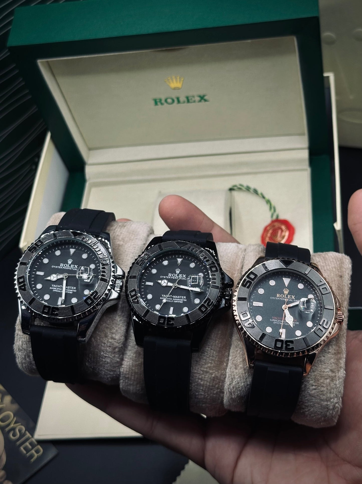 Rolex Yatch Master With Rolling Dial - Silicon Straps