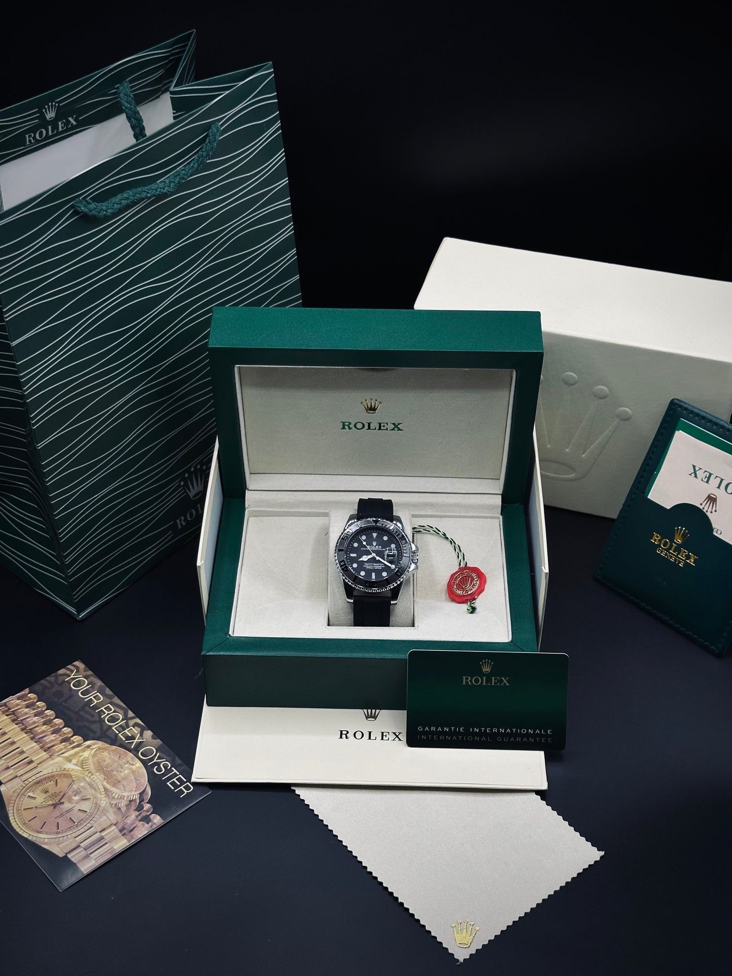 Rolex Yatch Master With Rolling Dial - Silicon Straps